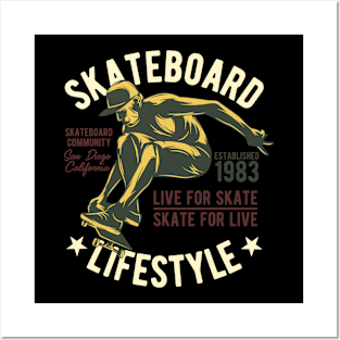 Skateboard Lifestyle Posters and Art